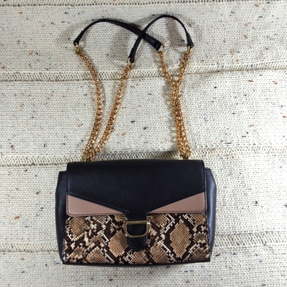 Nine West Handbags - Black and Tan Snake Print Women's Bag